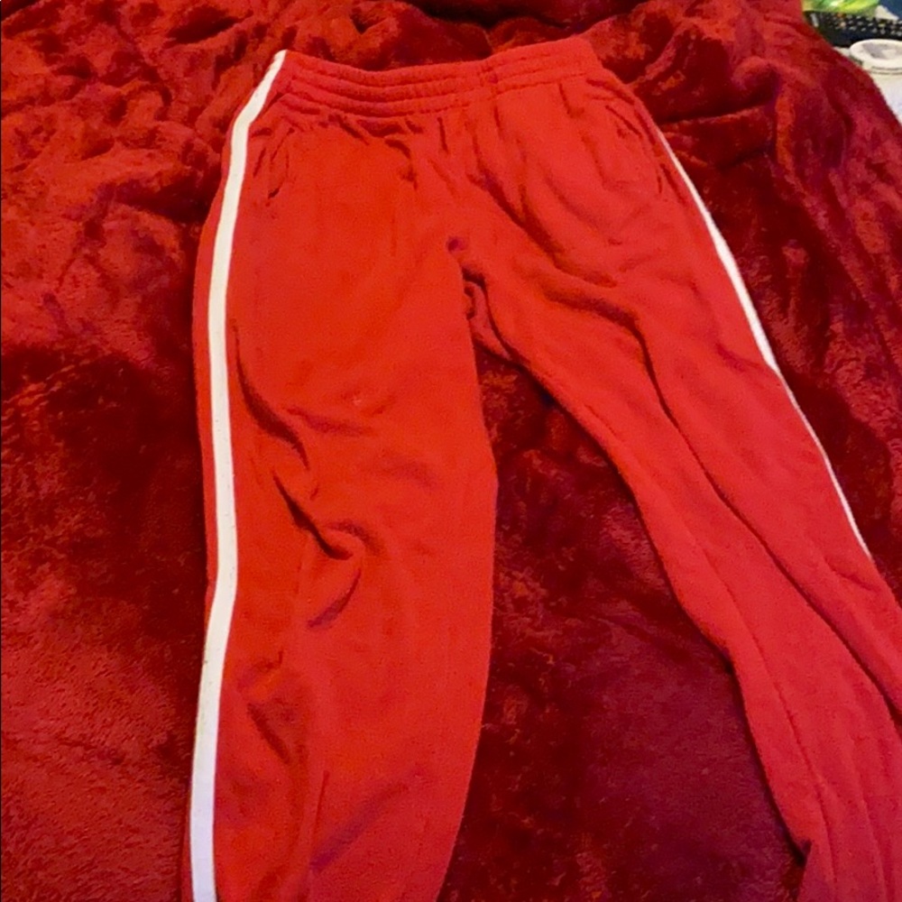 Red joggers